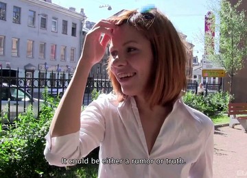 Fucking A Redhead Amateur Whom He Picks Up At A Street