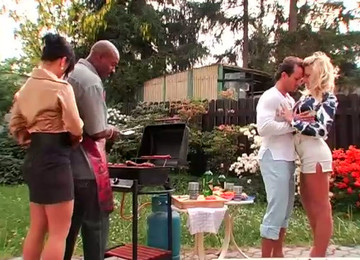 Barbecue Party Turns Into A Hot Group Fuck With Sexy Dick Hungry Sluts
