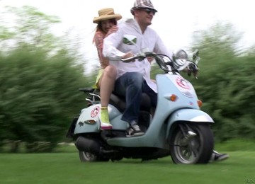 Sexy Babes Riding Cock And Giving Blowjob In FFM Threesome