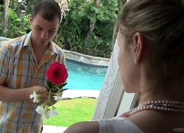 Housewife With Big Tits Gives Blowjob Then Rimmed Cowgirl Style