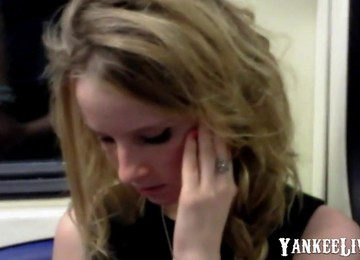 Amazing Upskirted Babe With A Big Surprise