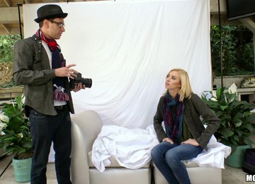 Gorgeous Blonde Haley Wears Sexy Lingerie While Being Fucked