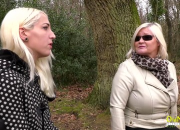 Hot Blonde Mature Lady Masturbates Together With Lusty Seducer Of Her Husband