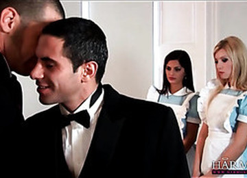 Sluts In Maid Dresses Fucked In Foxy Foursome