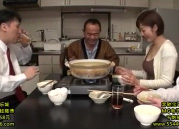 Husband's Boss Seduces His Wife And Bangs Her Delicate Pussy In Bed