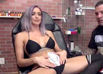 Inked Vanessa, Shaven, Blowjob