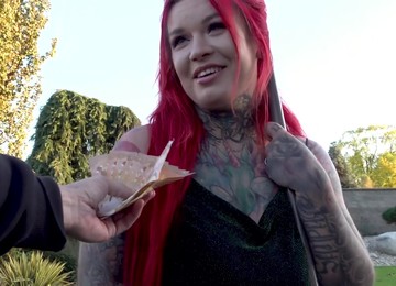 Public Agent Sabien Demonia Gets Her Big Tits Out And Pussy Fucked