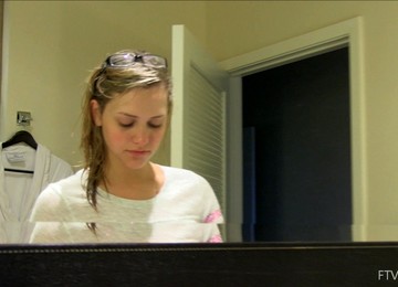 Hot Shower Time With A Gorgeous Blonde Teen