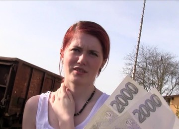 Redhead Accepts Cash For A Round Of POV Porn