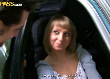 Fuckable Milf Gives A Blowjob To Her Husband In Public Place