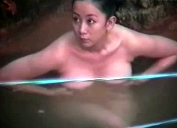 Spy Cam Caught All Nude Pale Japanese Brunette Bathing Outdoors