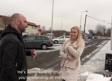 Bald Headed Guy Enjoys Fucking Amateur Blond Chick With Big Boobies Allie