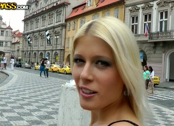 Hot Blonde Sucks Dick And Gets Fucked