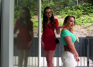 Pool And Short Skirts Make Both Cali And Elena Hungry For Some Pussy