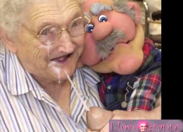 Granny Gets Huge Facial
