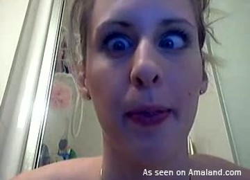 Slim Chick With Juicy Titties Takes A Shower And Masturbates There