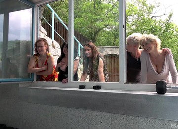 Amazing Nude Porn With A Bunch Of Amateur Ladies Sharing The Same Dick