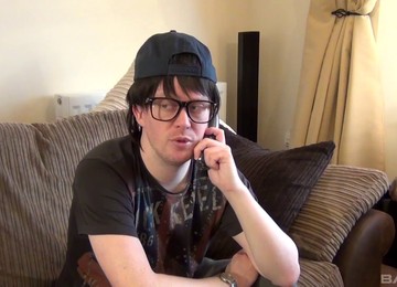 Nerdy Guy Provides The Cute Chick With His Fully Erected Sausage