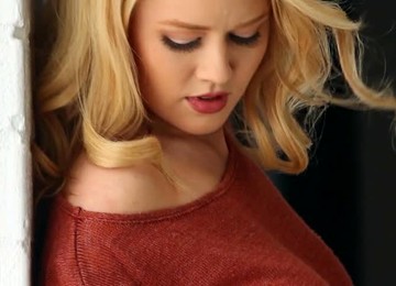 Stunning Swedish Model Strips For Us Revealing Her Black Underwear