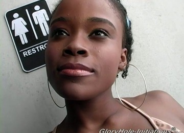 Sexy Ebony Babe With Hot Ass Sucking And Fucking Big White Cock