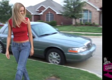 Blonde Dykes Scissoring While A Cutie Watches Them