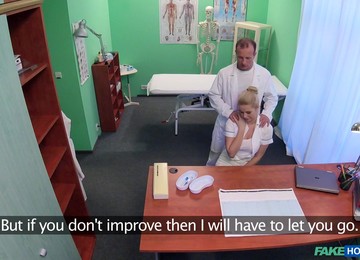 Naughty Doctor Gives A Massage To His Nurse And Receives Head