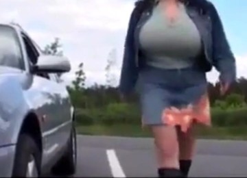 Suck This Milk And Swallow So Cool On The Freeway