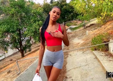 Slender Chocolate Minx Isla Biza In Hot POV Sex Scene