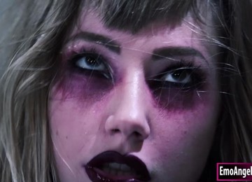 Goth Teenager Nympho Gets Her Male Stick Treatment