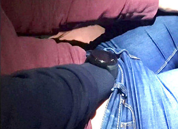 Risky Fem Does Secret Blowjob On A Bus