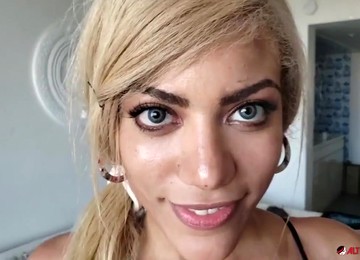 Monster Silicone Boobs - POV Blowjob, Handjob & Pussy Drilling