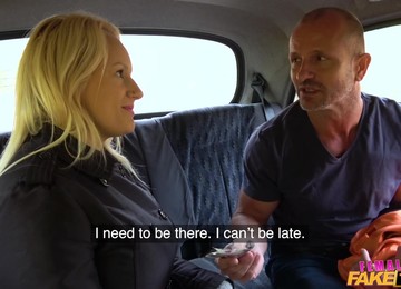 Female Fake Taxi - Busty Curvy Squirting Blonde Driver 1 - Angel Wicky