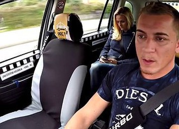Taxi Driver Plows Good Looking Babe In The Backseat