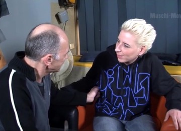 Creepy Old Man Talks A Hot Mature Slut Into Having Sex With Him