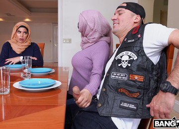 Naughty Arab Girls Julianna Vega And Violet Myers Fucked By A Stud