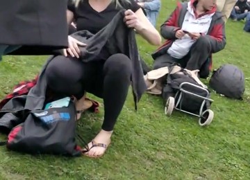 Black Spandex College Girl