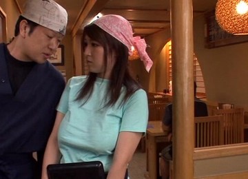 Slutty Rina Araki Moans While Being Pleasured By A Big Cucumber