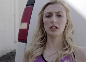 Blonde Girl Alexa Grace Having Fun With A Long Dong Outdoors