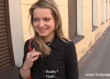 Diving Russian Blonde In Jeans Giving Massive Dick Blowjob