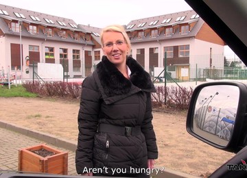 Nerdy Blonde MILF Luci Gets Penetrated Hardcore In A Car