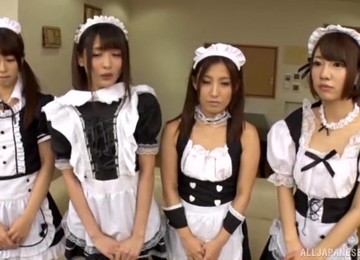 Horny Japanese Babes Team Up To Ride One Large Dick In POV