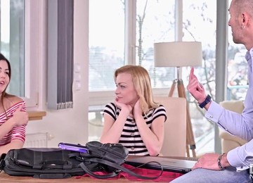 Beauties Go Threesome Sex With Hung Dude