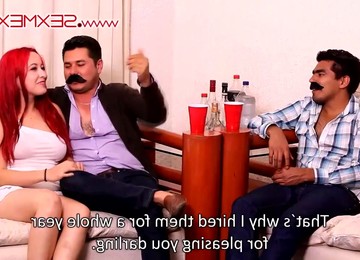 Mariachi Mexican Group Sex Orgy With Amateur Babe Liza