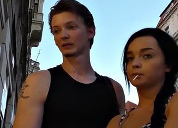 HUNT4K. Mature Hunter Stretches While Her Cuckold BF Watches This