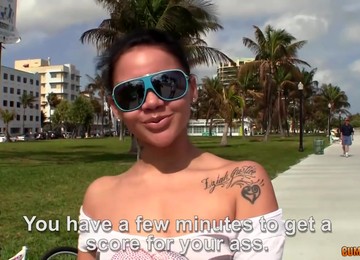 Picked Up In The Park Lady With Big Booty Is Fucked Doggy Hard By Stud