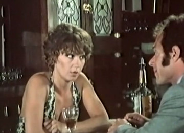 Sultry Vintage Brunette Babe In The Dark Feeding On A Big Dick