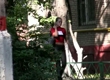 Awesome Bizarre Fetish Of A Russian Brunette Chick