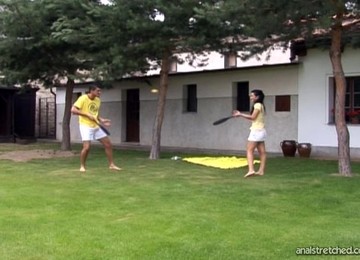 Wrecking Of An Amateur Brunettes Asshole In The Outsides