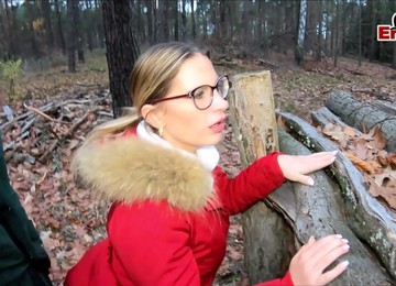 German Blonde Milf At Forest Sexdate Pov