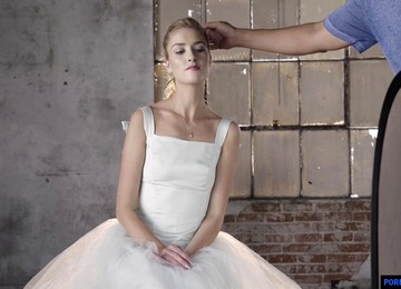 Blonde MILF Mazzy Grace Fucked And Eats Cum In A Wedding Dress